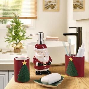 Merry Christmas 4-Piece Bath Accessory Set